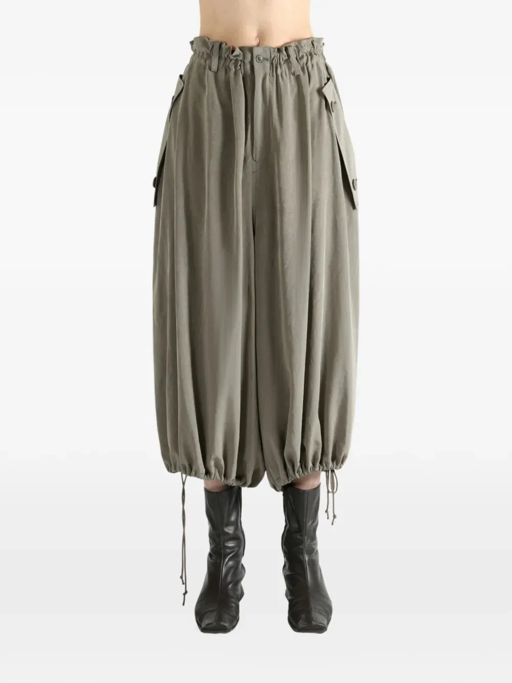 drawstring-hem trousers