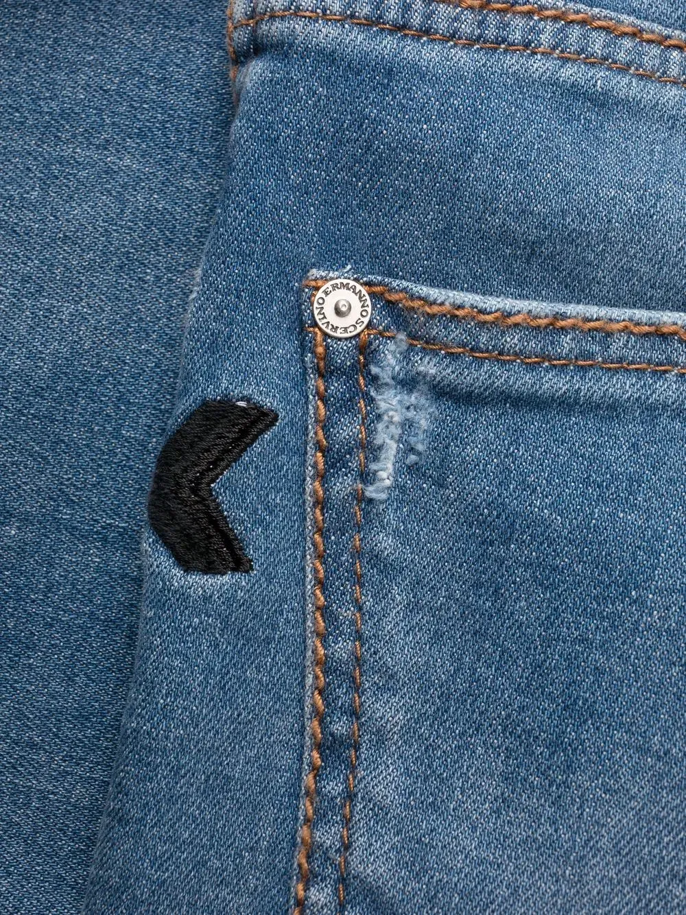 embroidered flared jeans