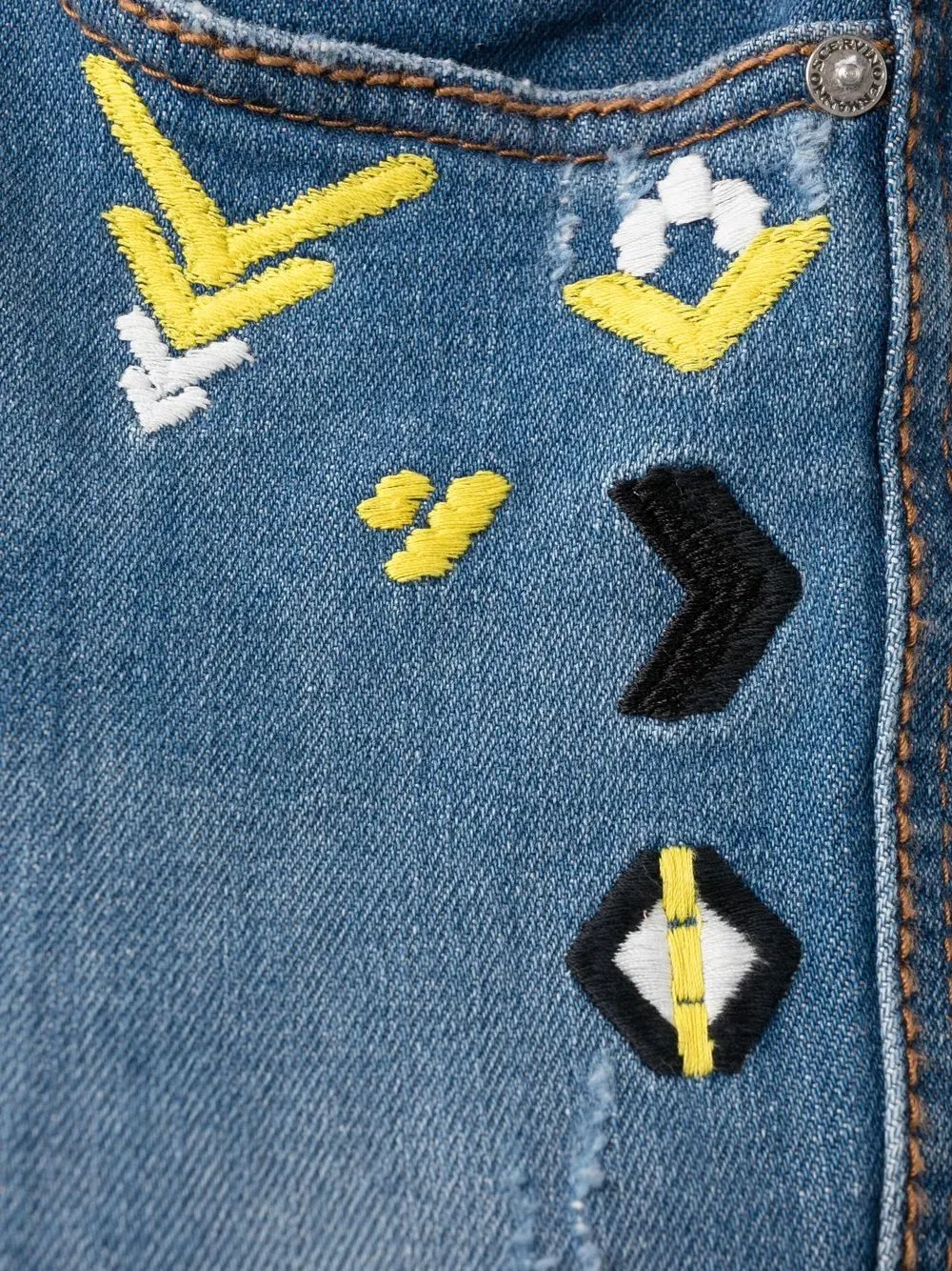 embroidered flared jeans