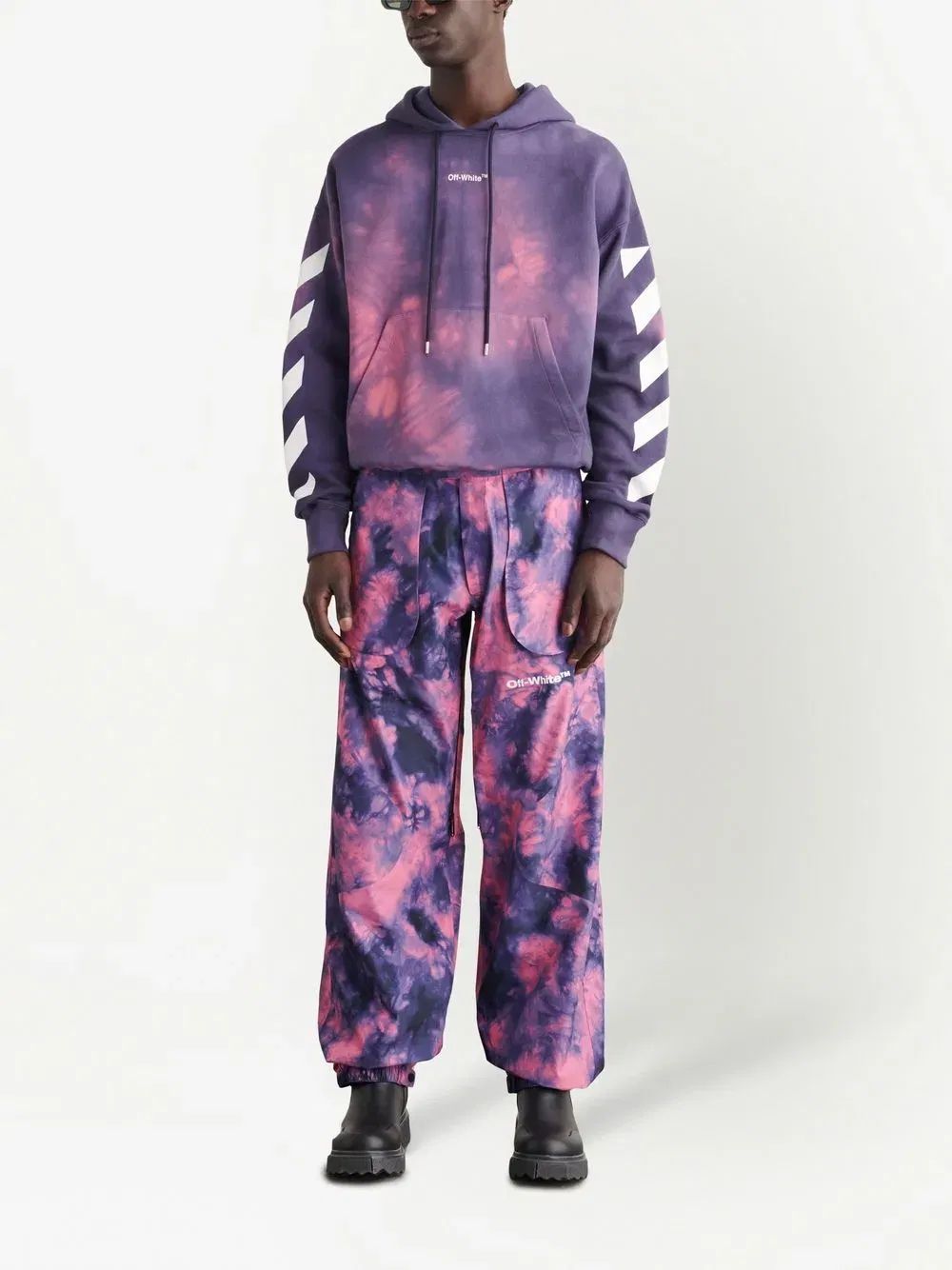tie-dye logo ski trousers