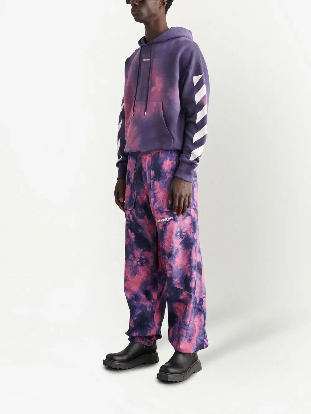 tie-dye logo ski trousers