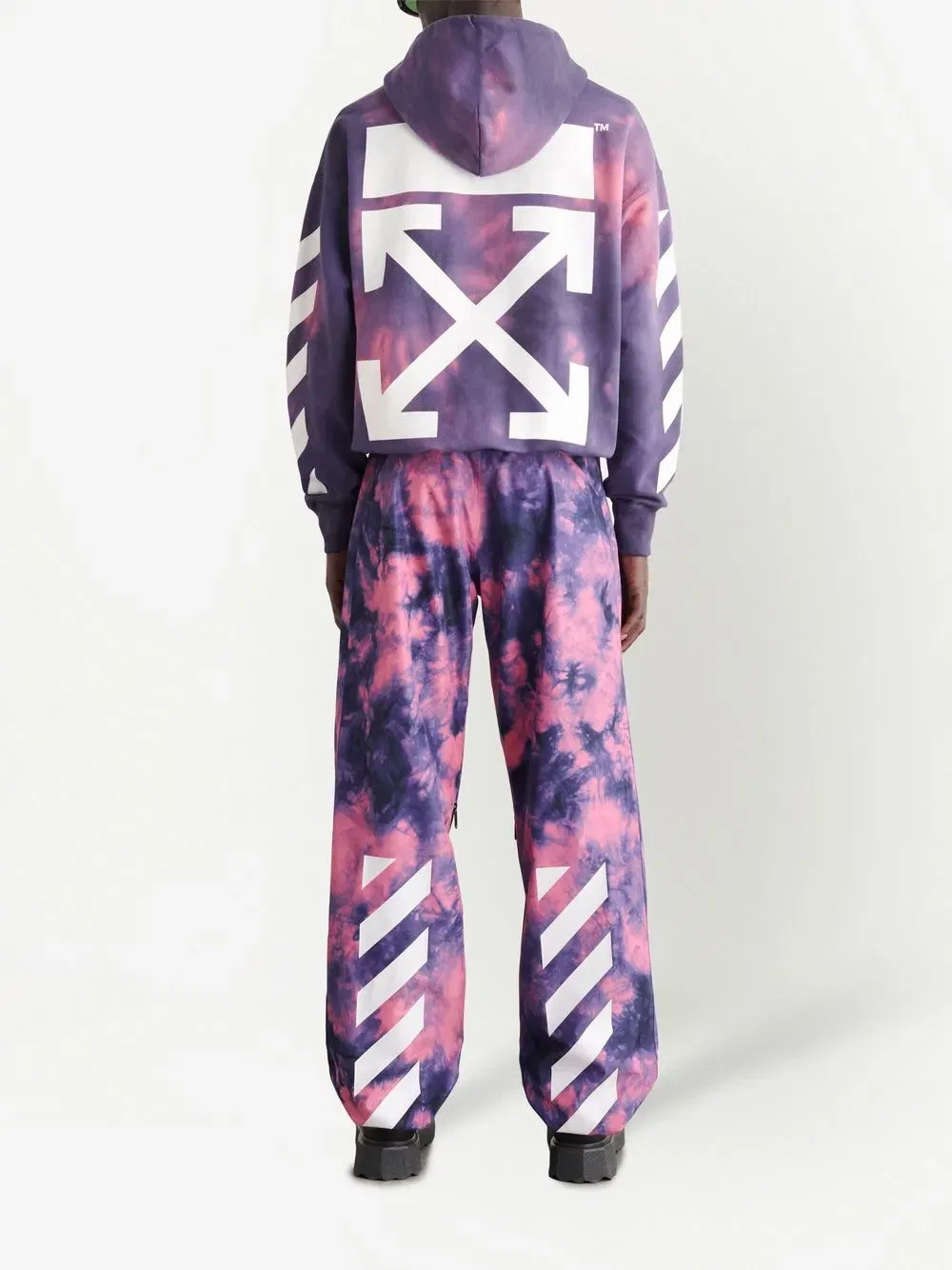 tie-dye logo ski trousers