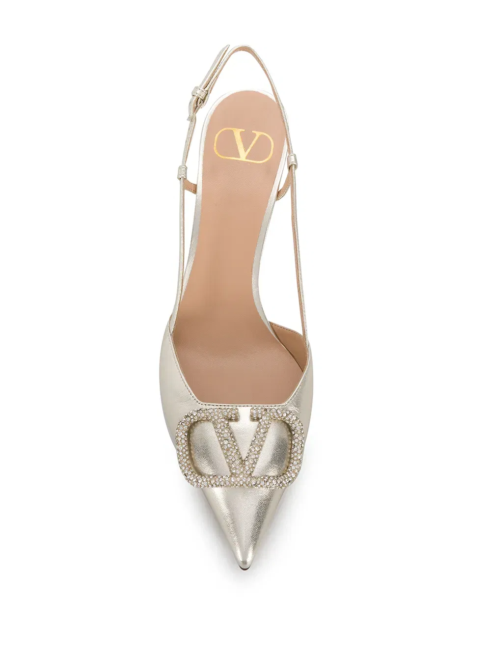 80mm VLogo Glow slingback pumps