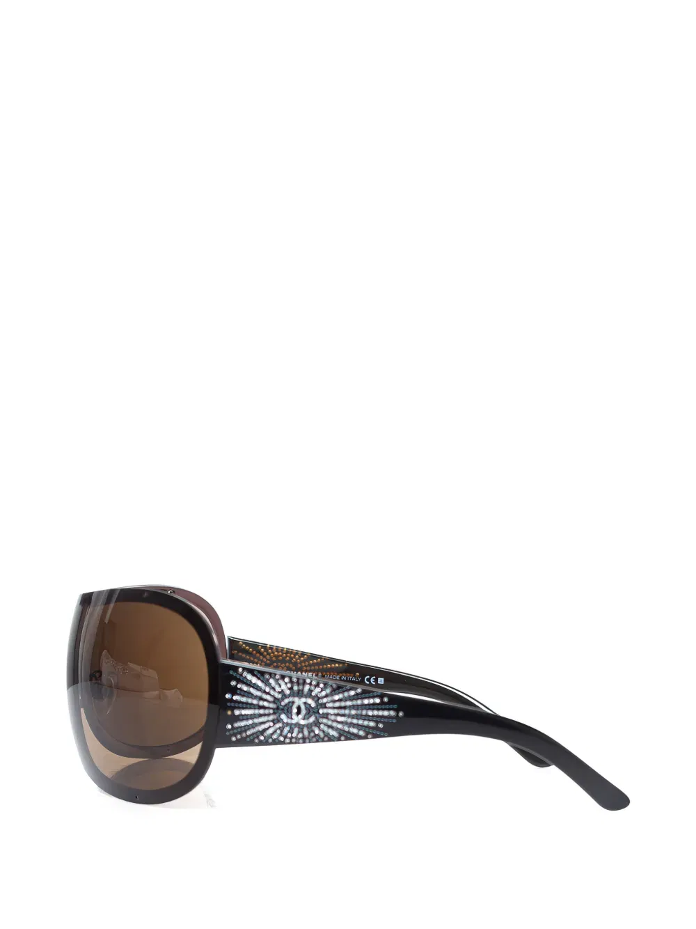 shield embellished logo sunglasses