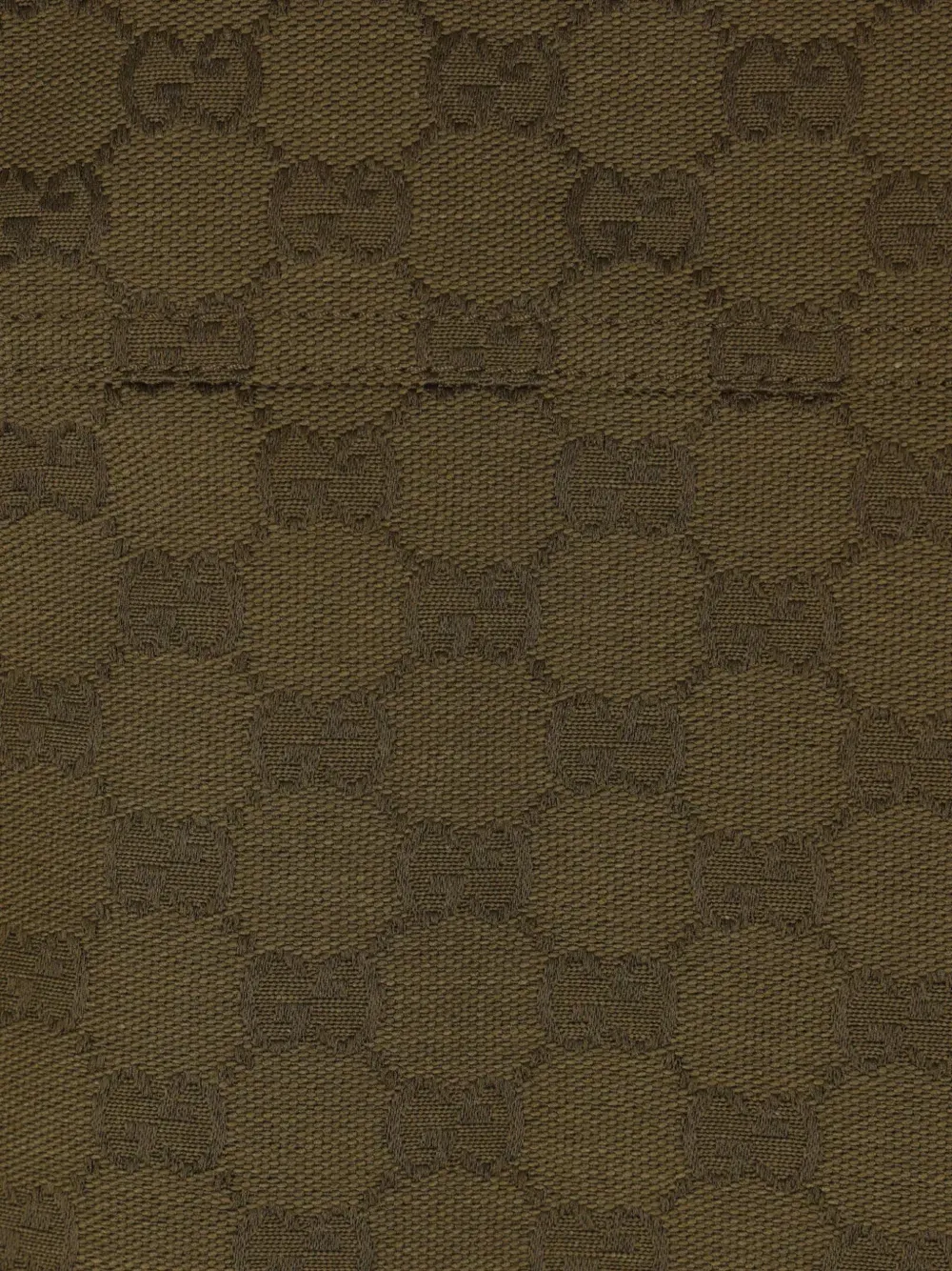 GG monogram leather-collar coat