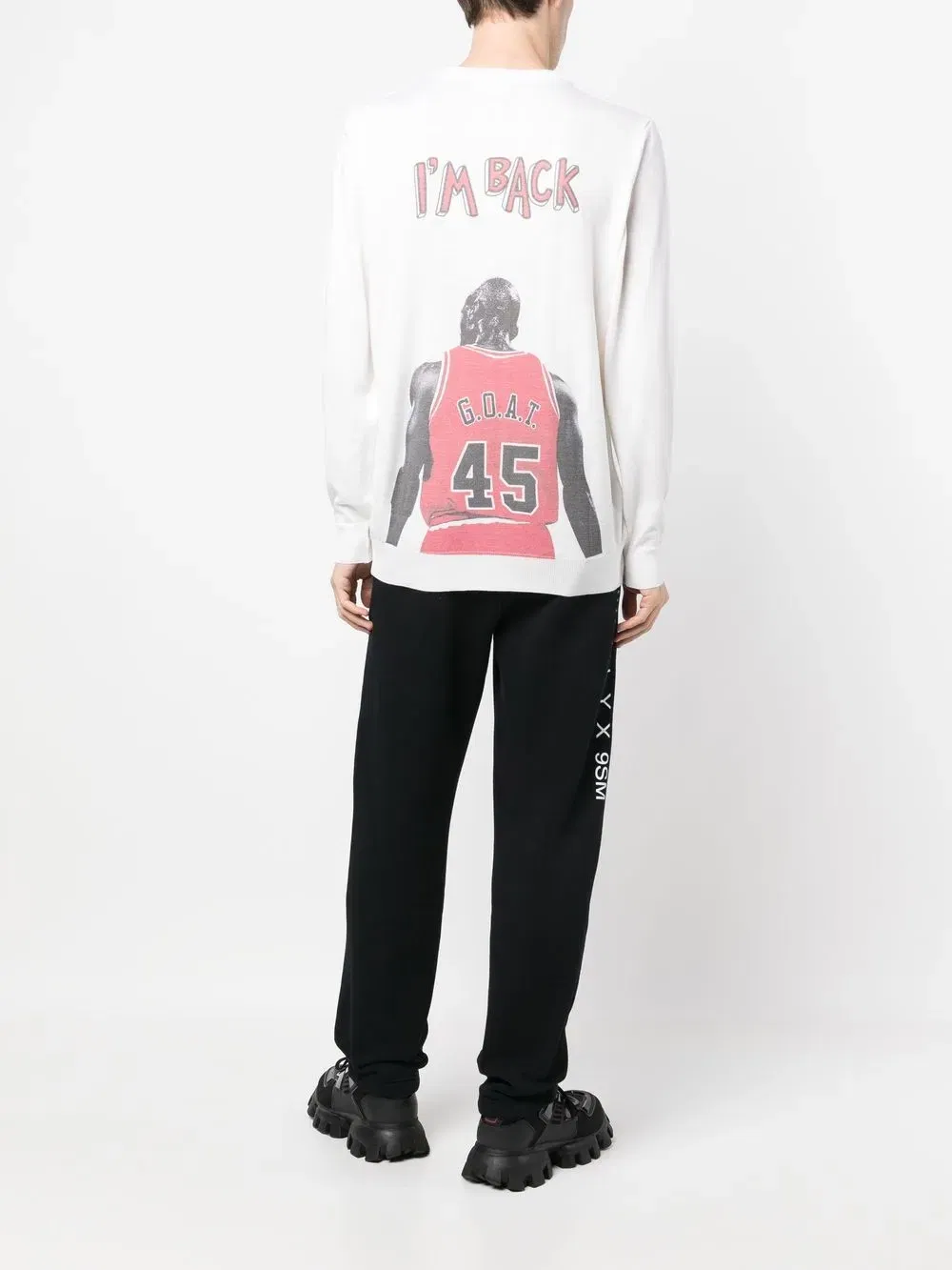 graphic-print merino-blend jumper