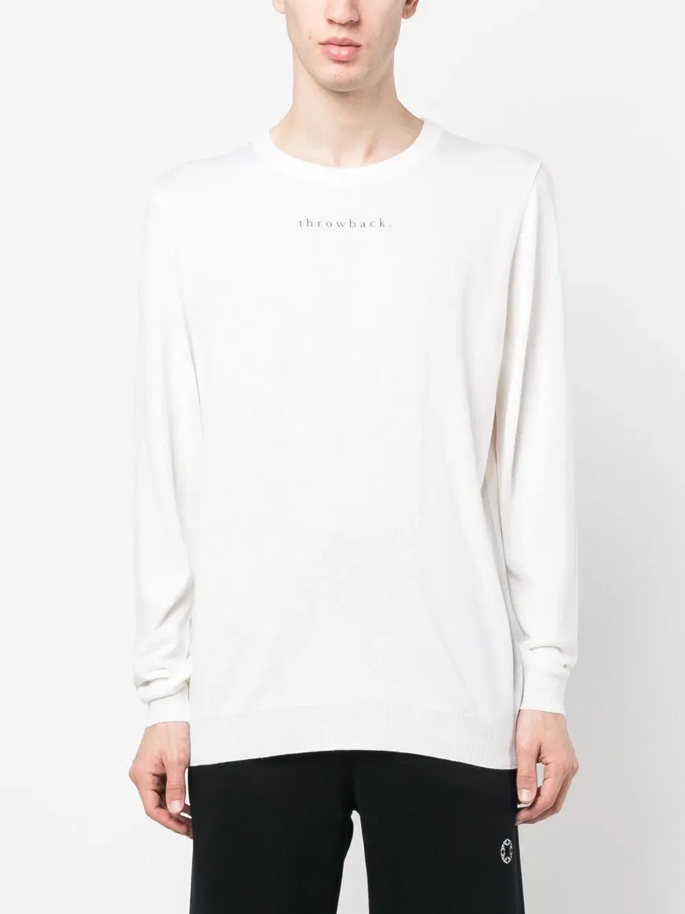 graphic-print merino-blend jumper