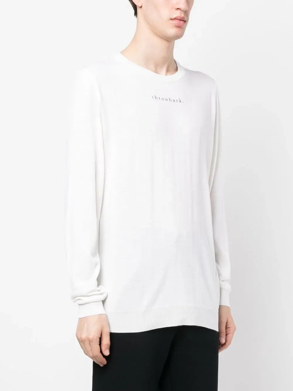 graphic-print merino-blend jumper
