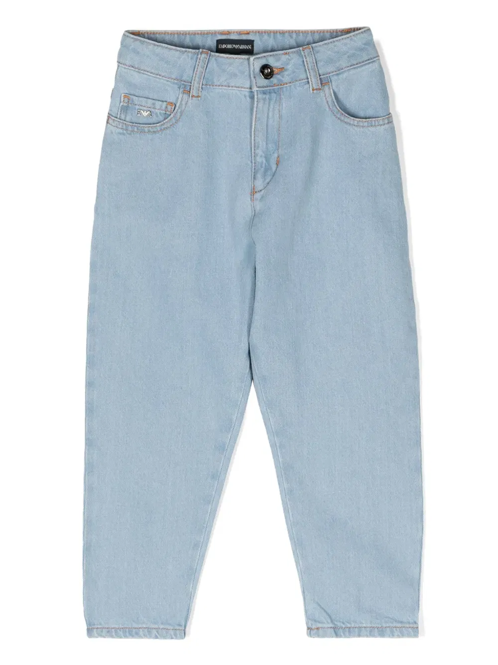 logo-plaque tapered-leg jeans