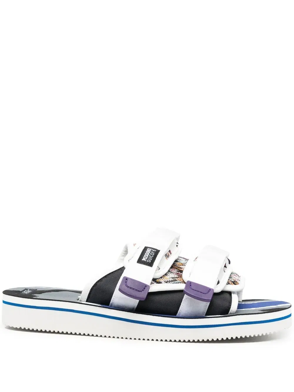 double touch-strap panelled slides