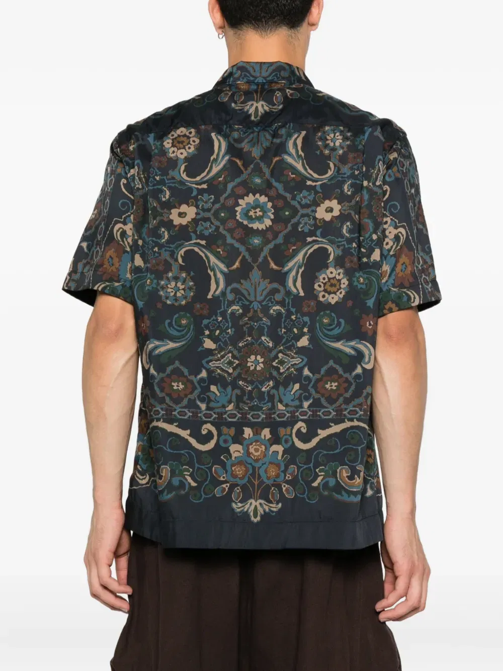 paisley-pattern pocket shirt