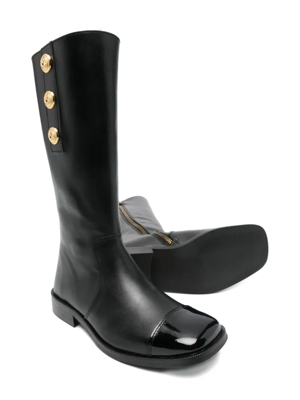 studded leather boots