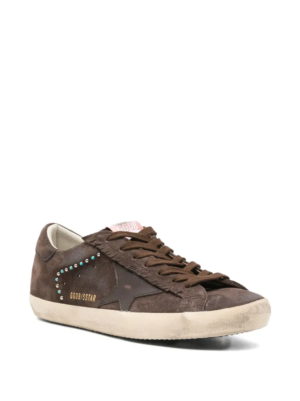 suede studded star sneakers
