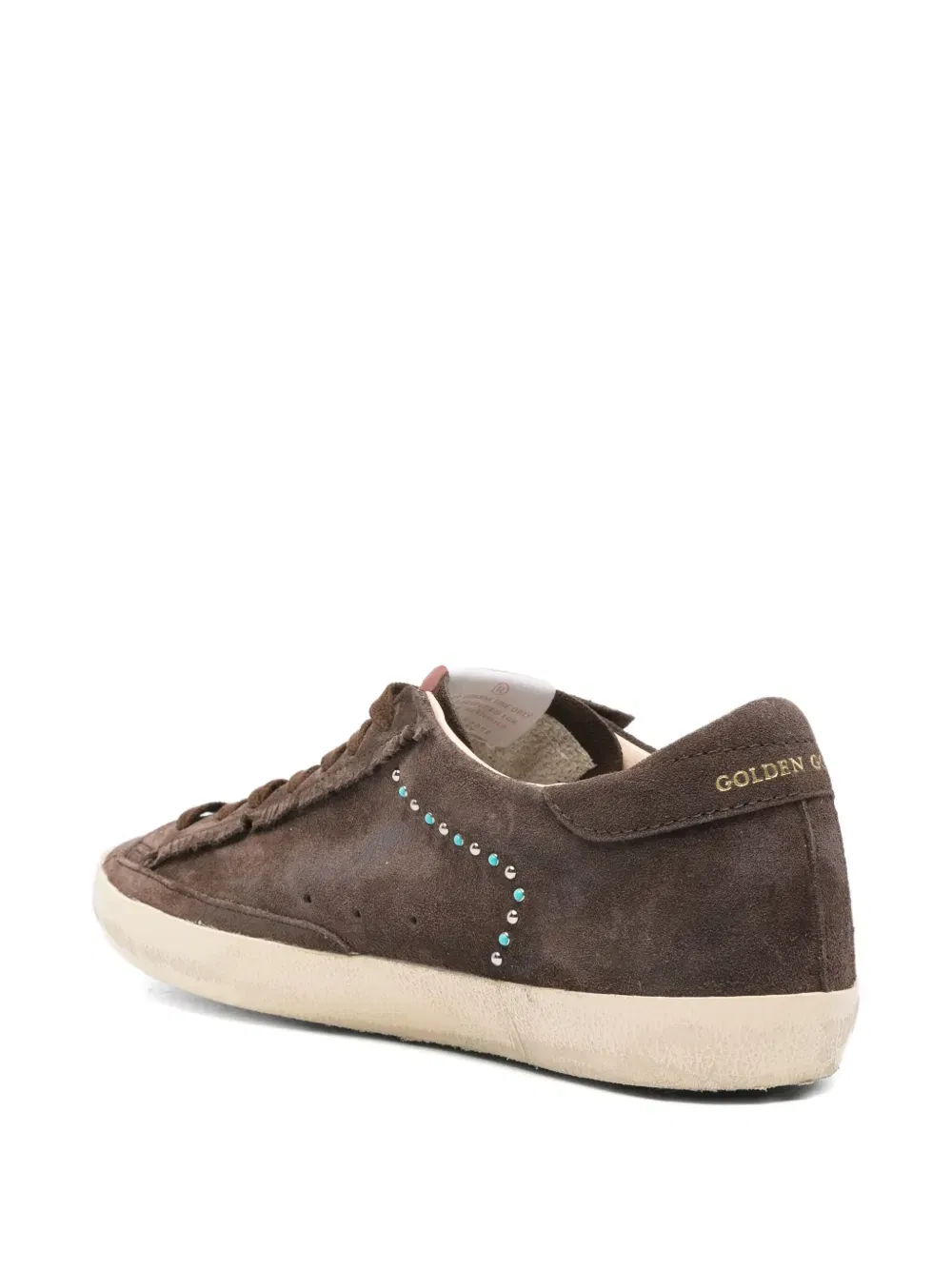 suede studded star sneakers