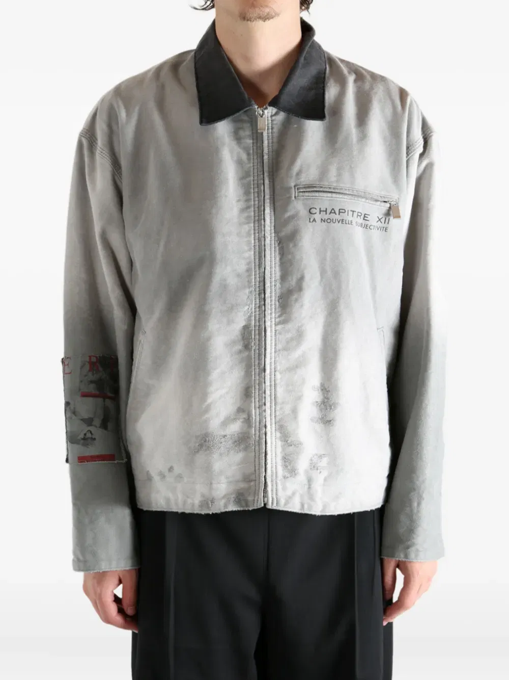 Chapitre XXI Moleskin patchwork-print jacket