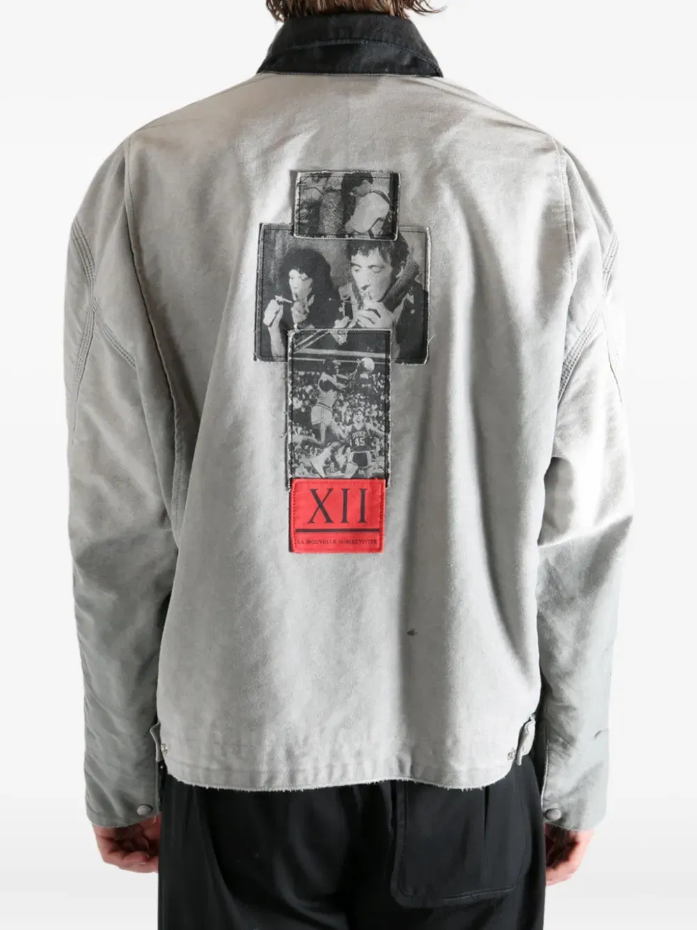 Chapitre XXI Moleskin patchwork-print jacket