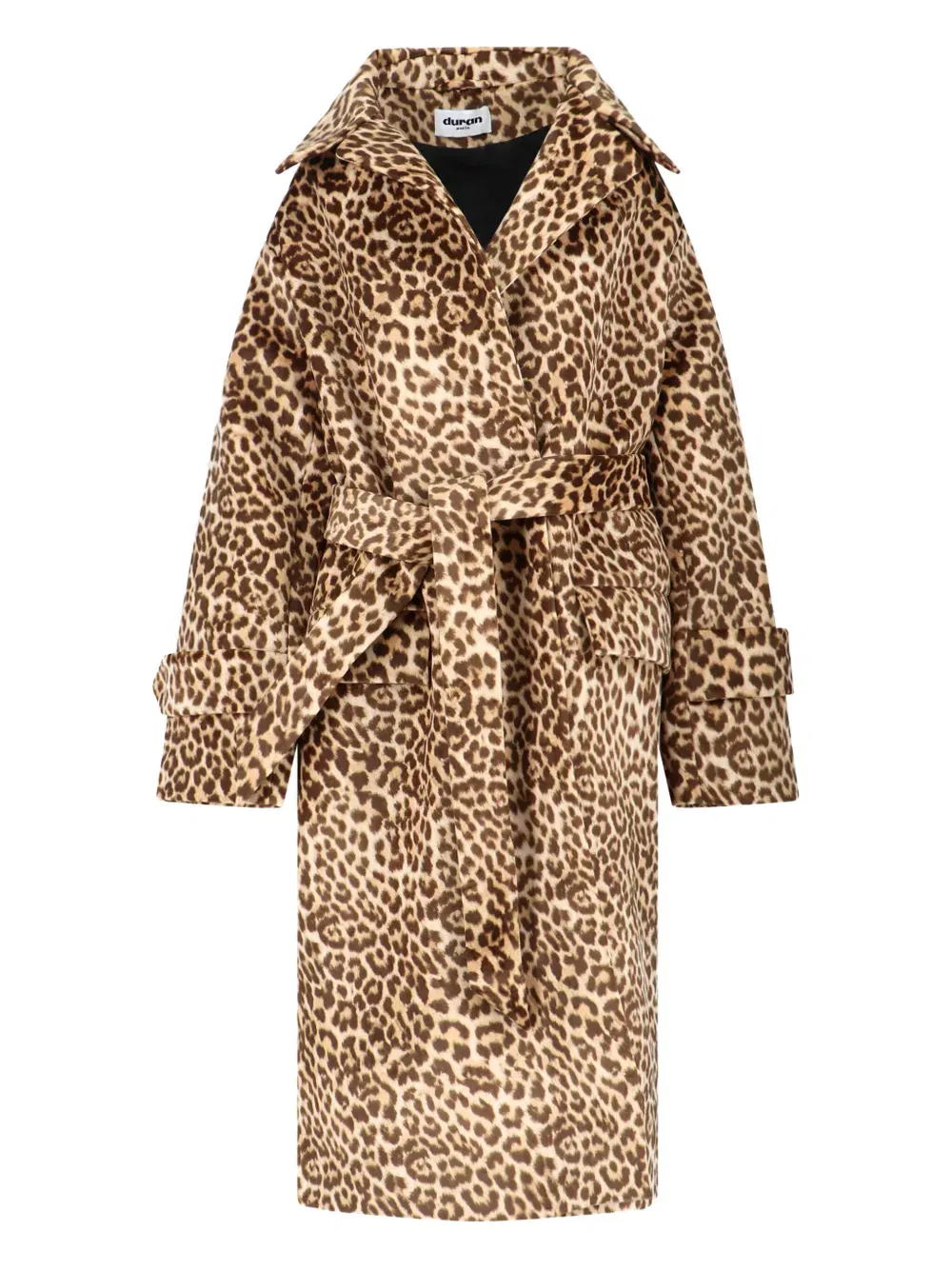 leopard-pattern coat