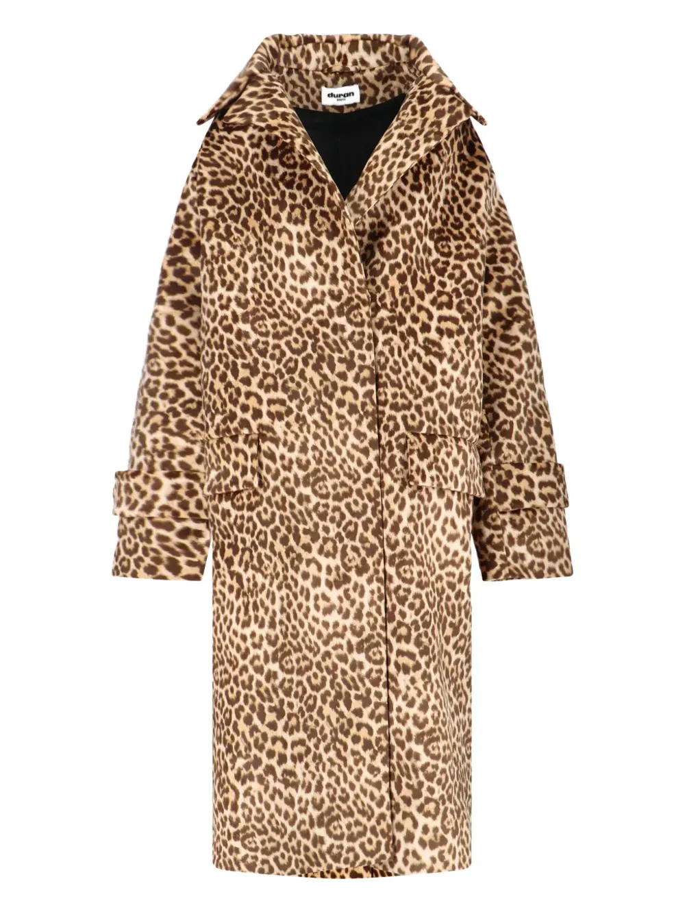 leopard-pattern coat