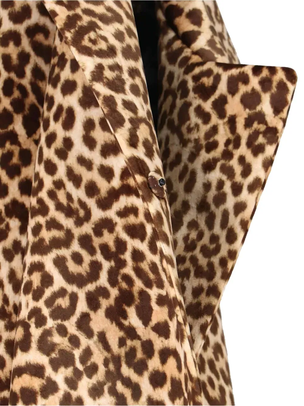 leopard-pattern coat