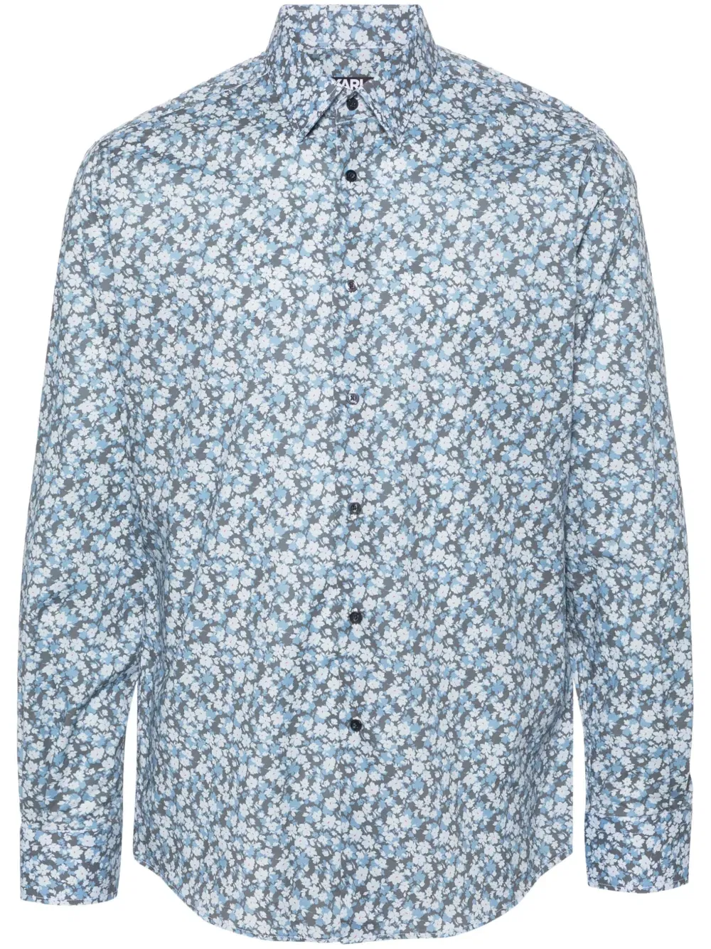 floral-print poplin shirt