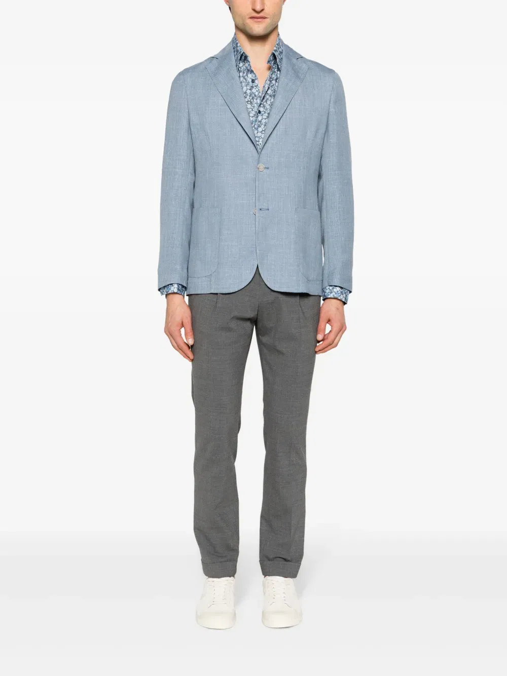 floral-print poplin shirt