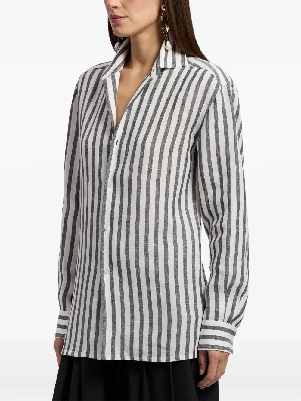 Capri striped linen shirt