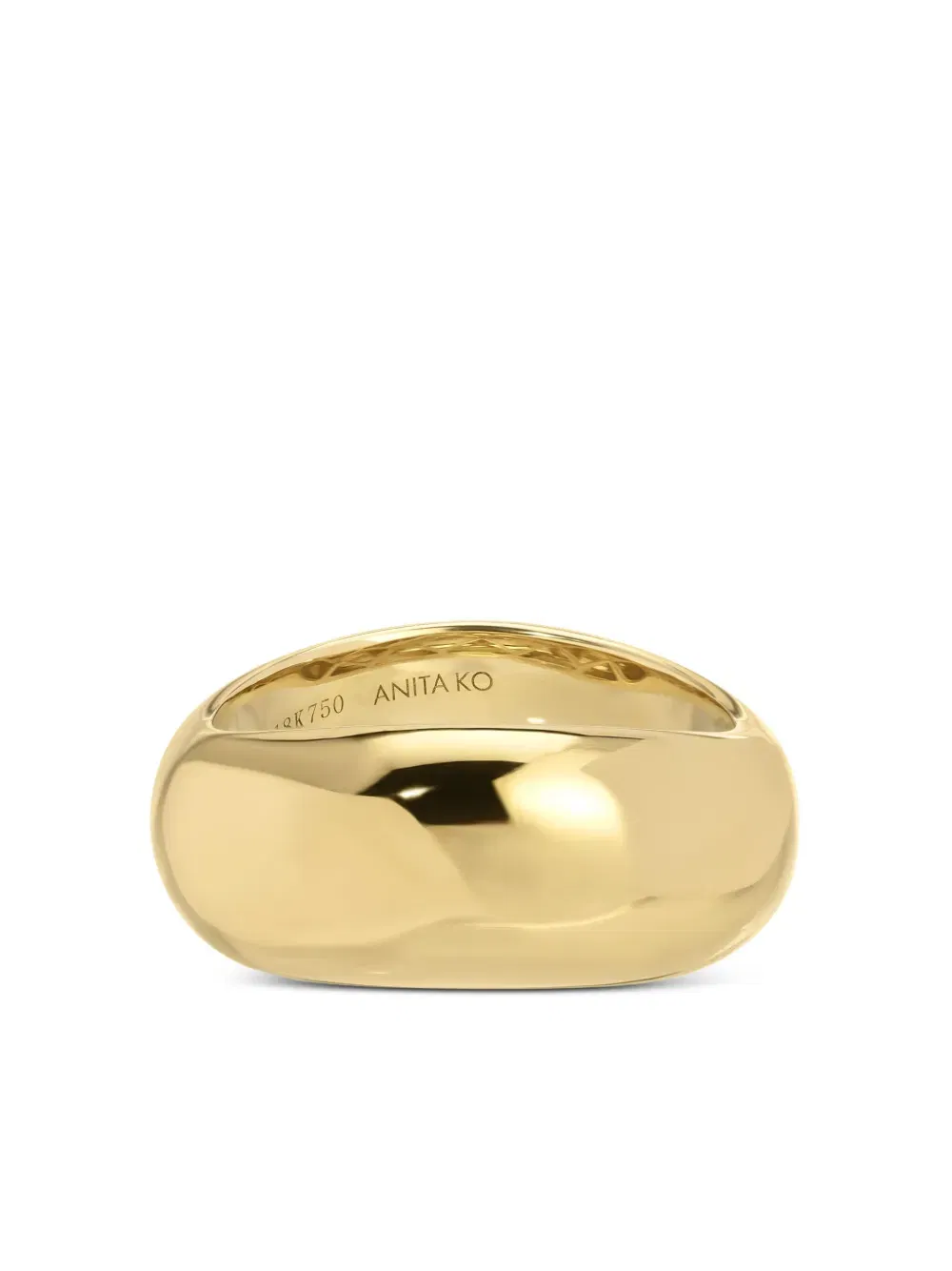 18K yellow gold Celeste wave ring
