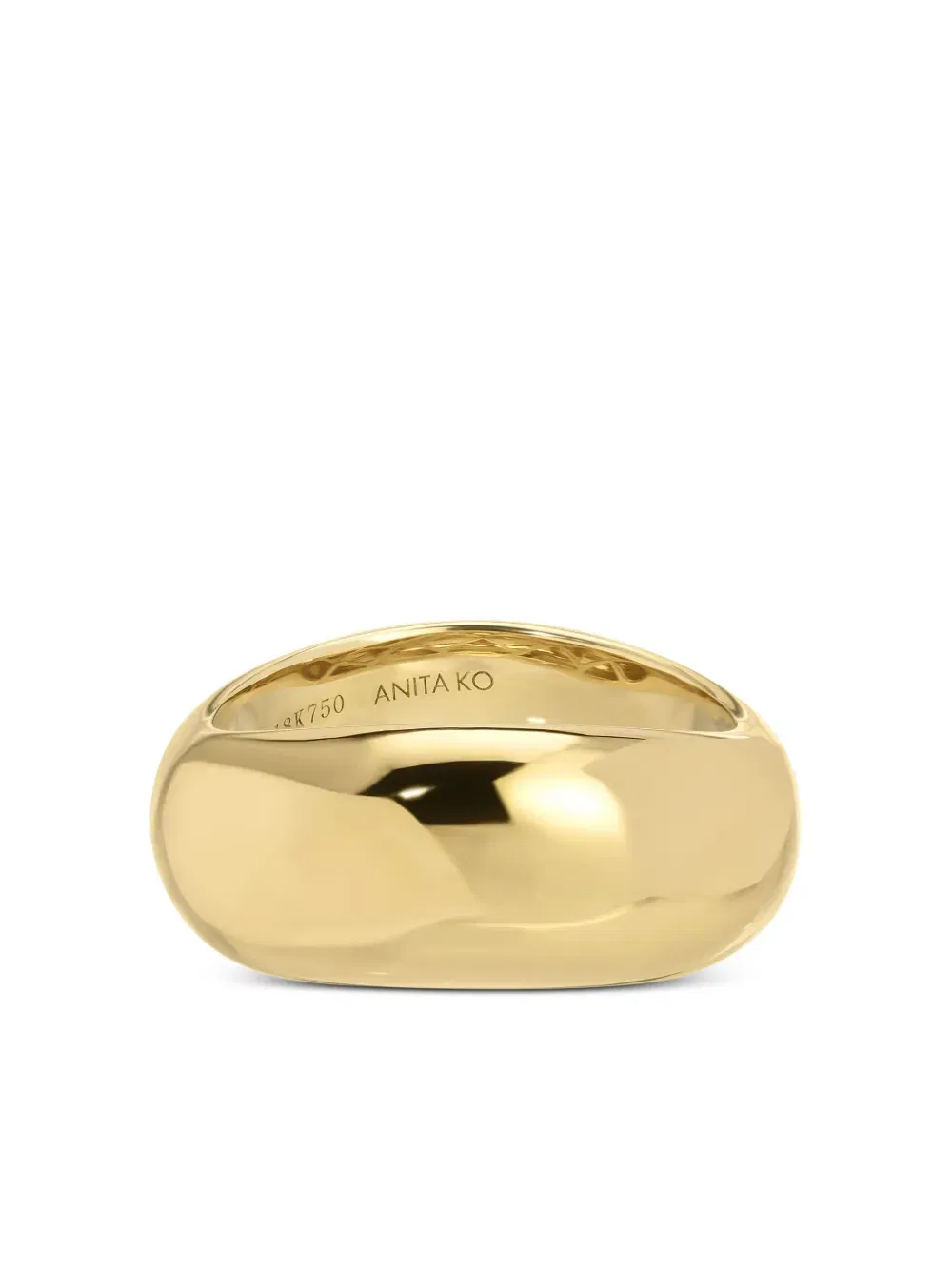 18K yellow gold Celeste wave ring