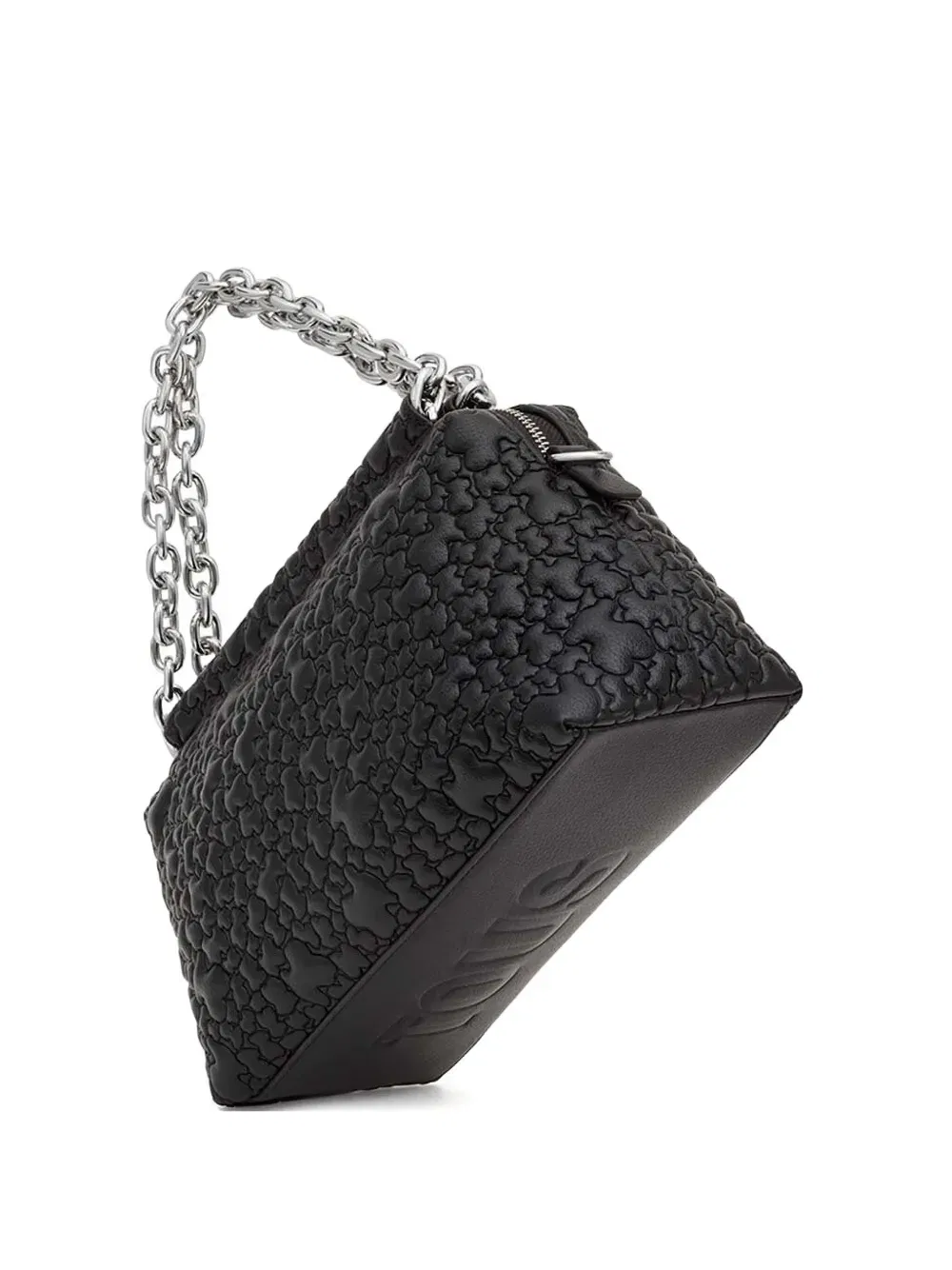 bear-quilted shoulder bag
