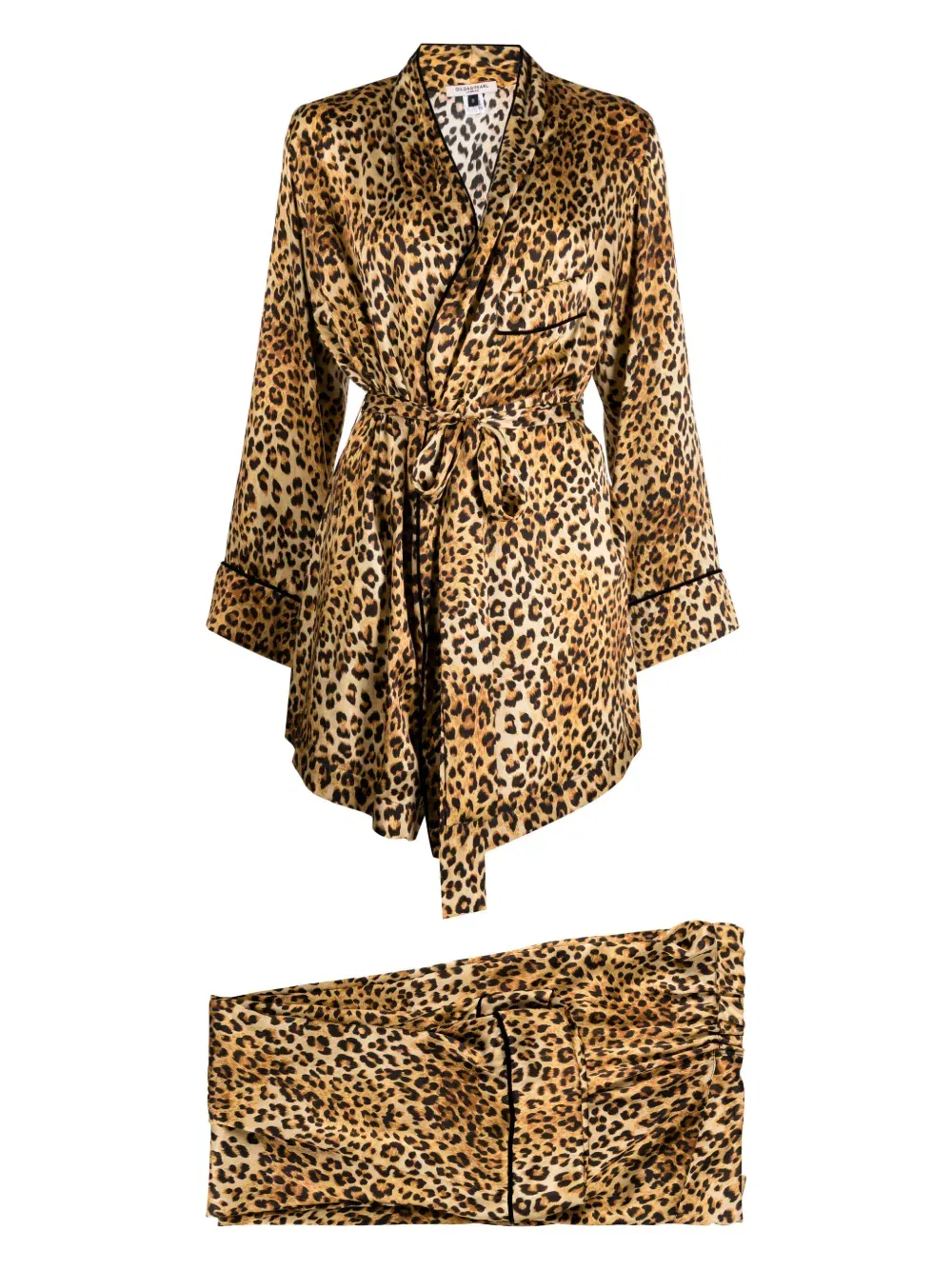 Golden Hollywood silk pyjama set