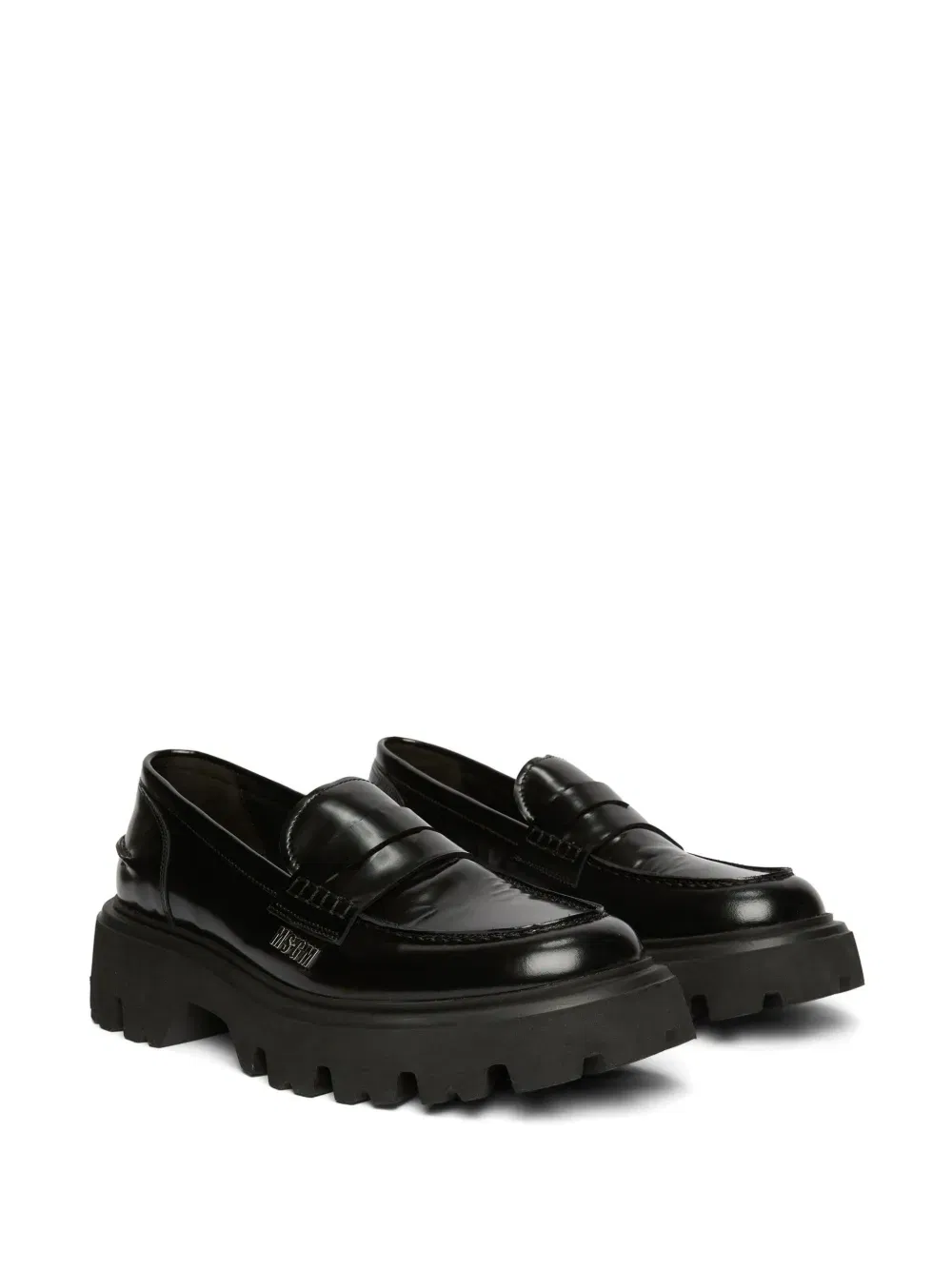 chunky eather penny loafers