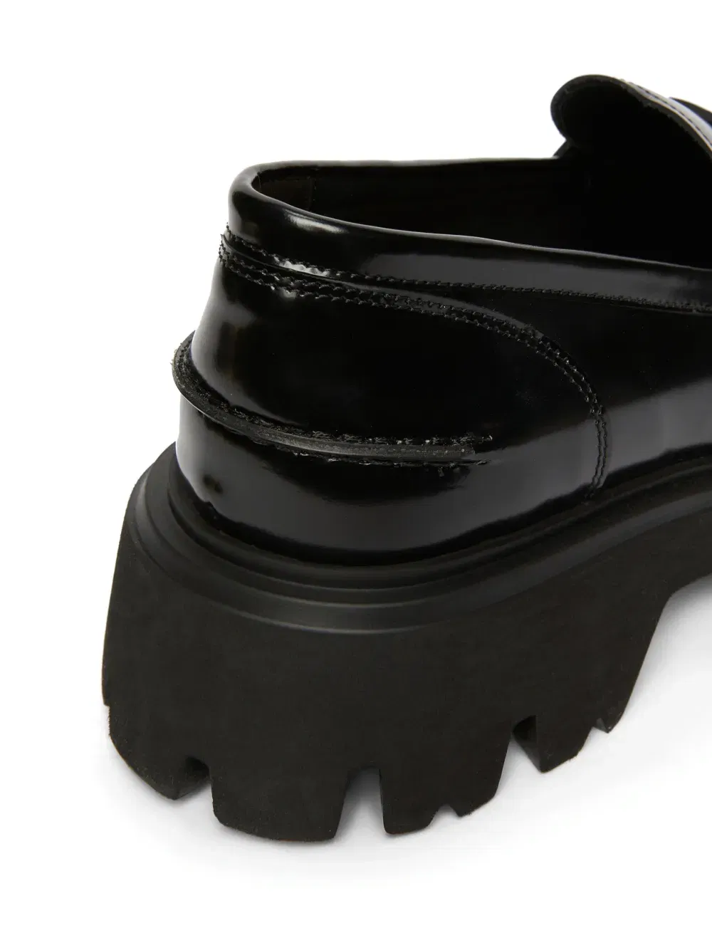 chunky eather penny loafers
