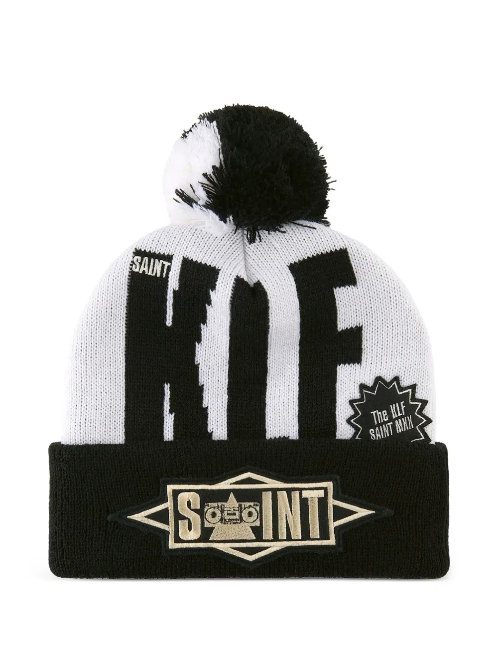 x Klf pompom-detail beanie hat