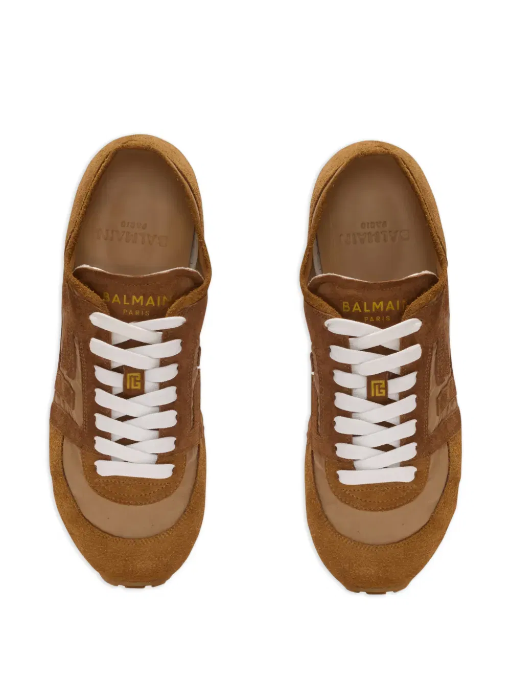 Racer suede panelled sneakers
