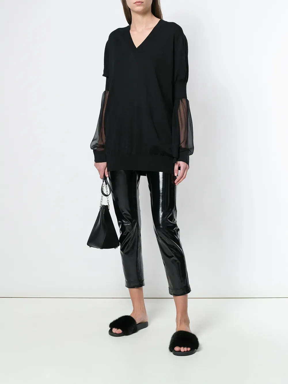 deep v-neck top