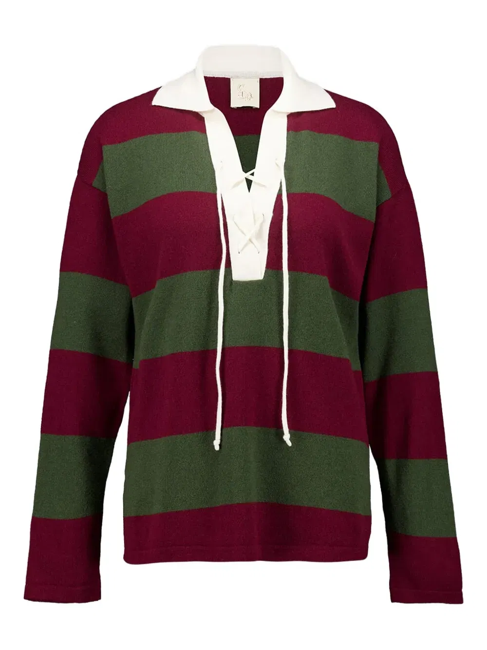 striped knitted polo shirt