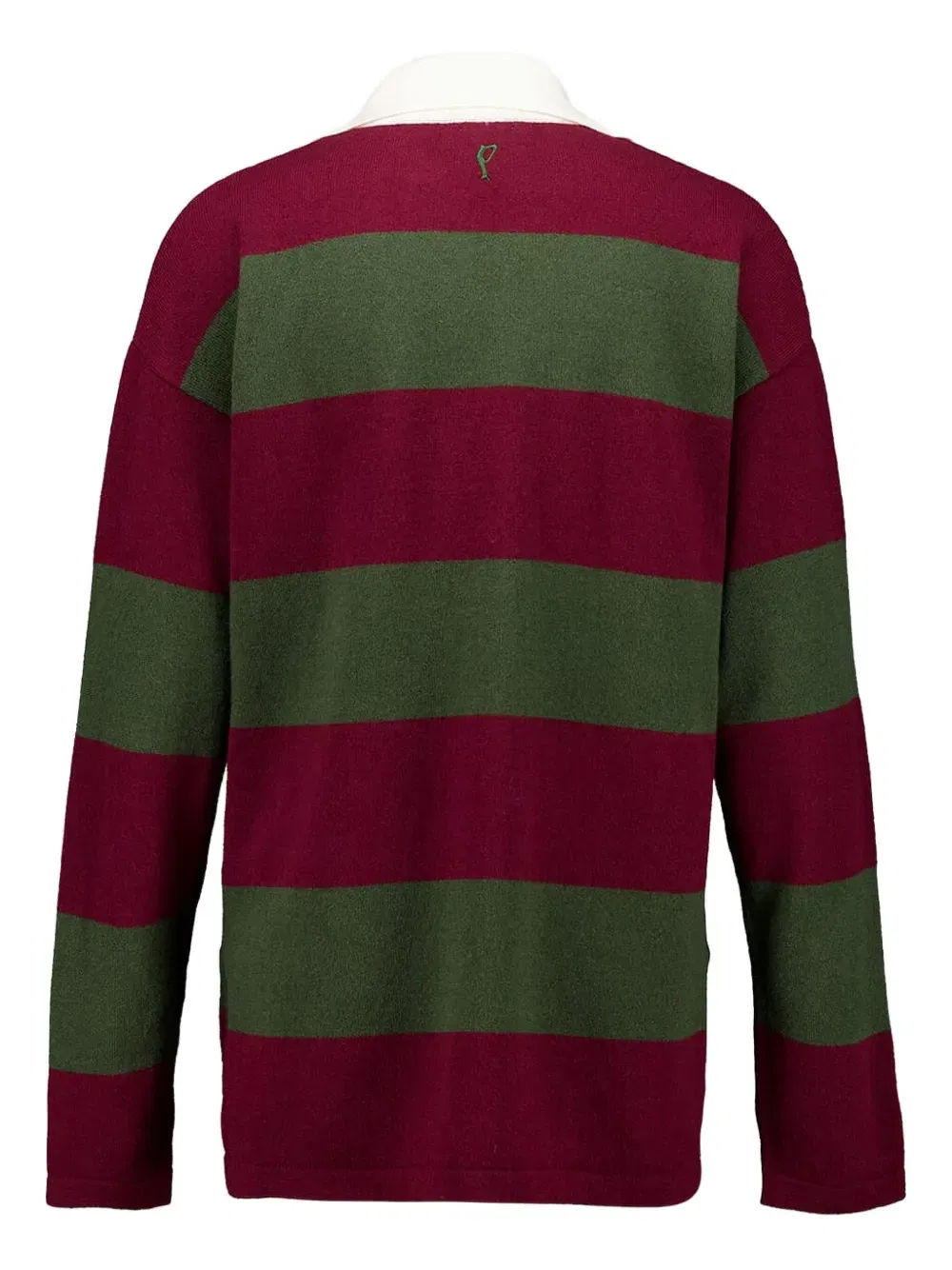 striped knitted polo shirt