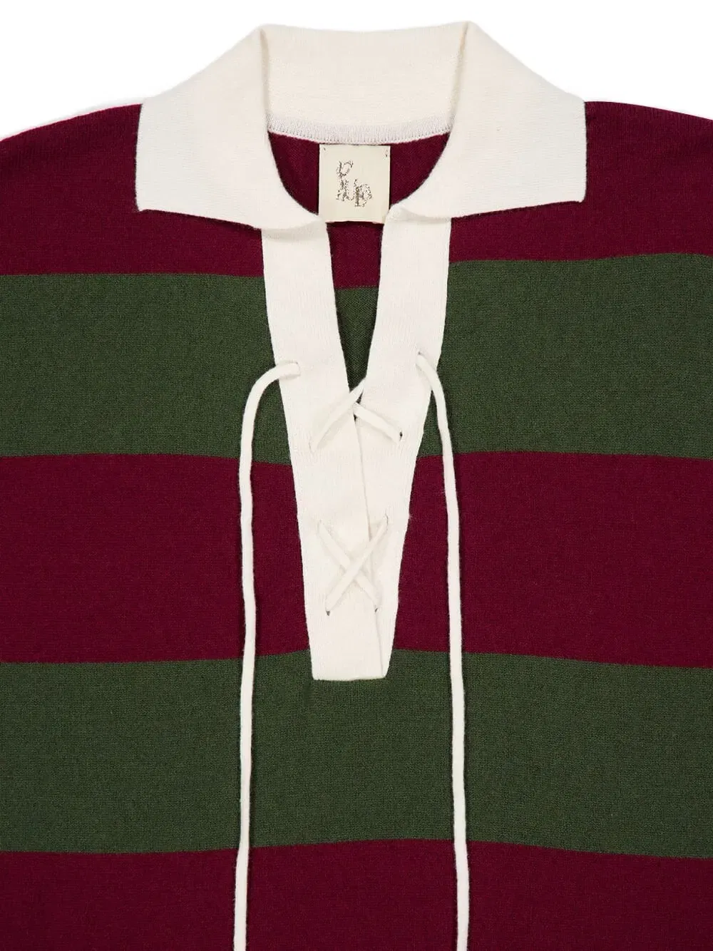 striped knitted polo shirt