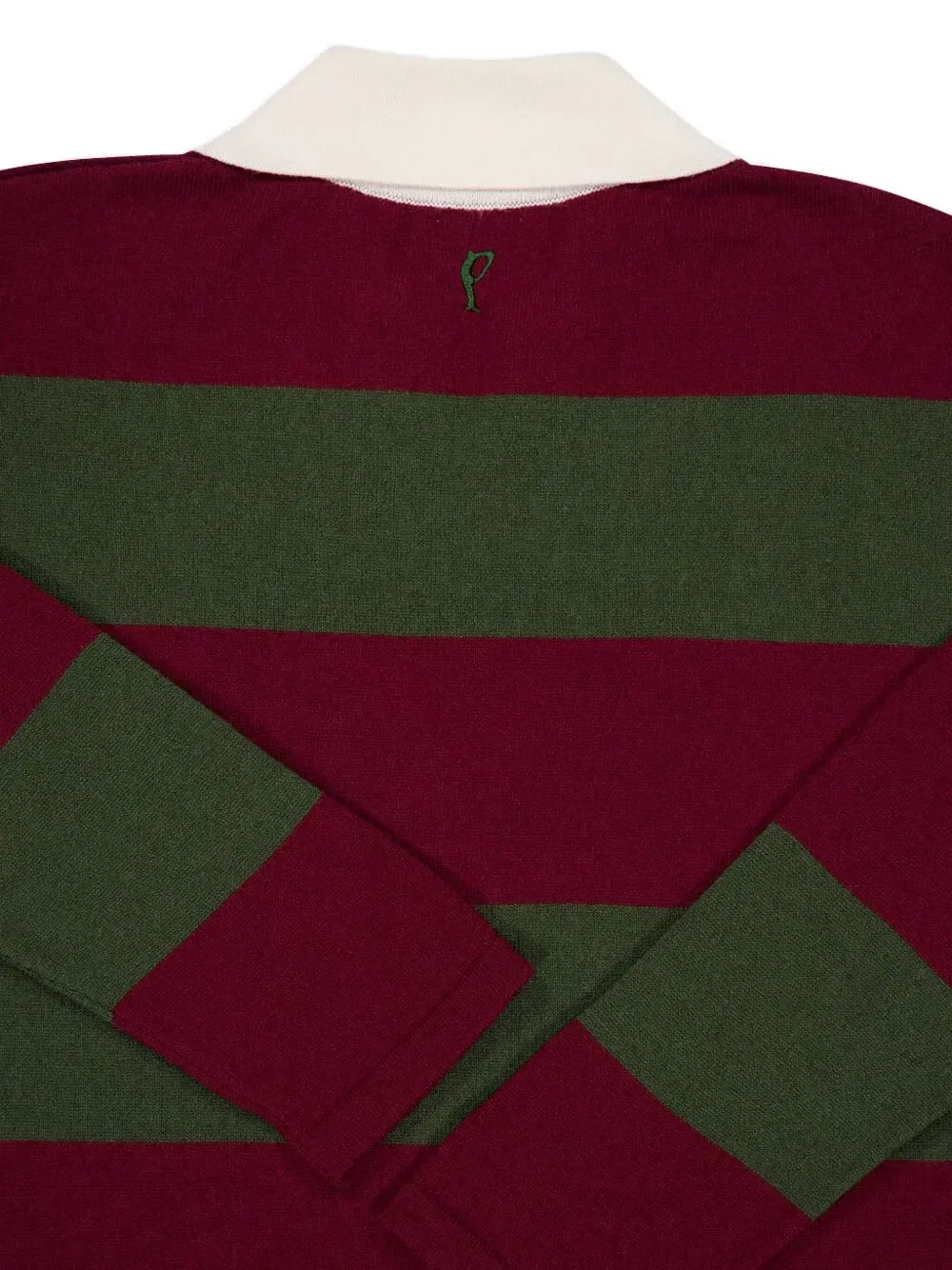 striped knitted polo shirt