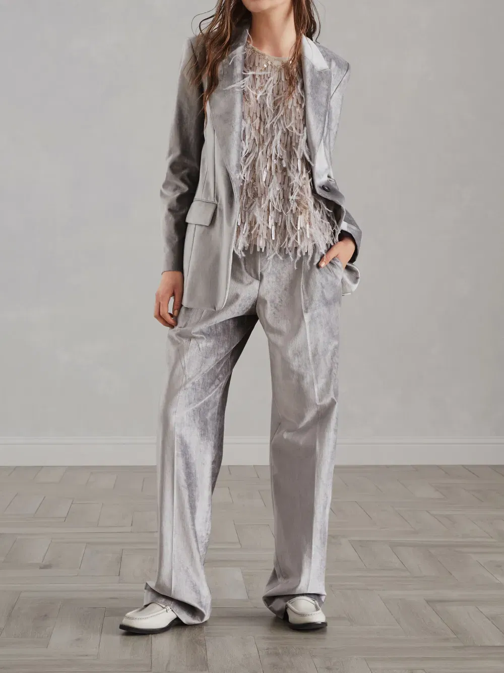 Dazzling embroidered top