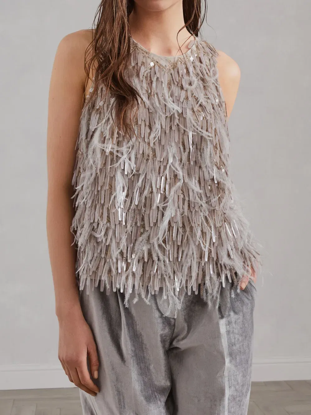 Dazzling embroidered top