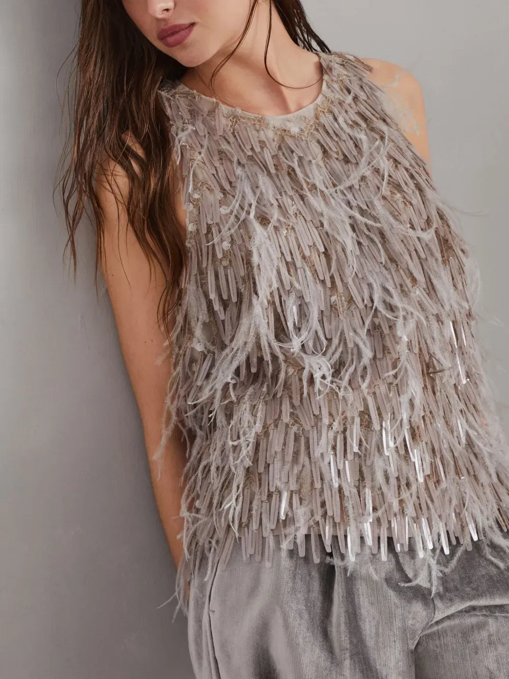 Dazzling embroidered top