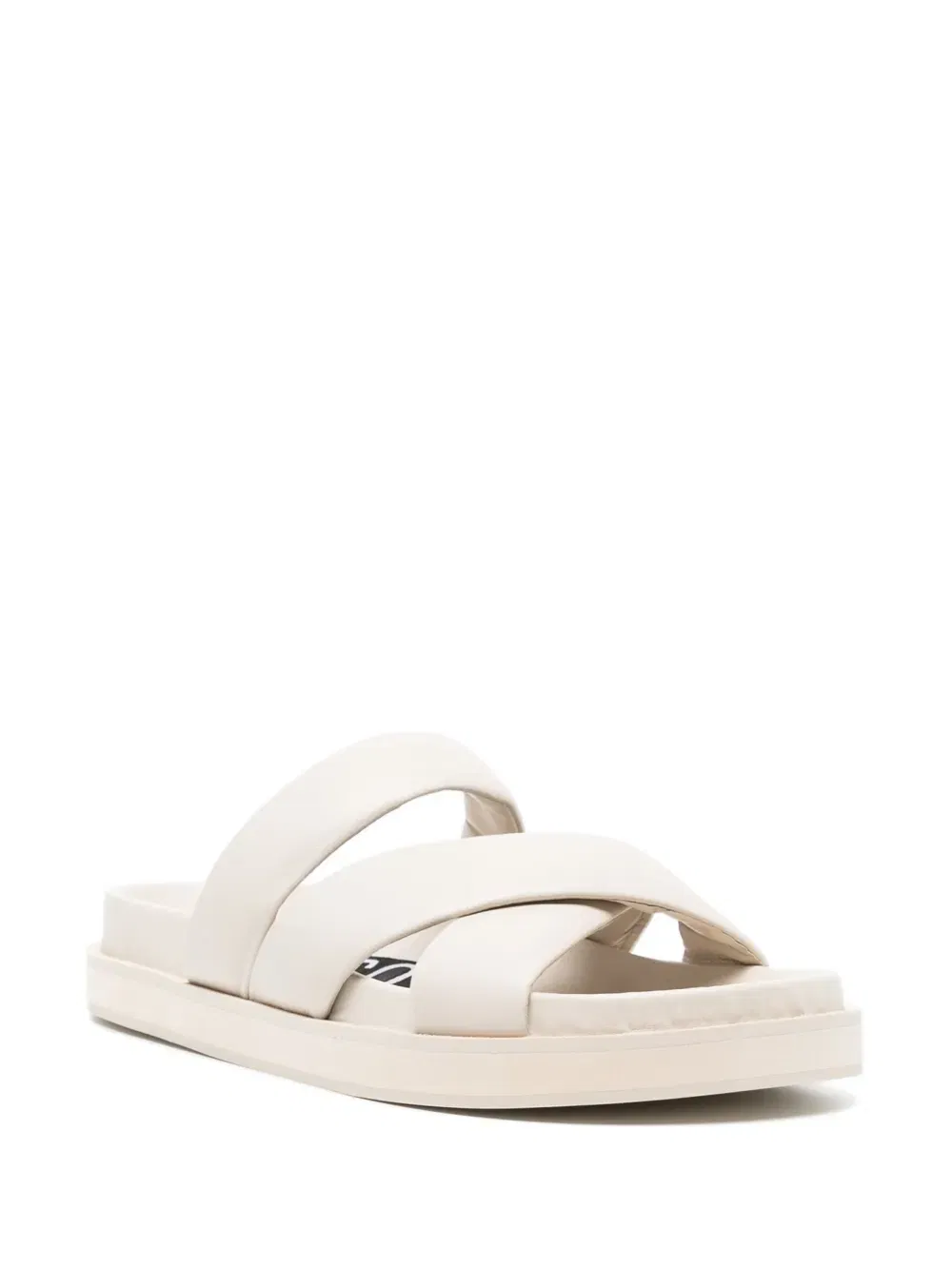 Nico crossover-strap leather slippers