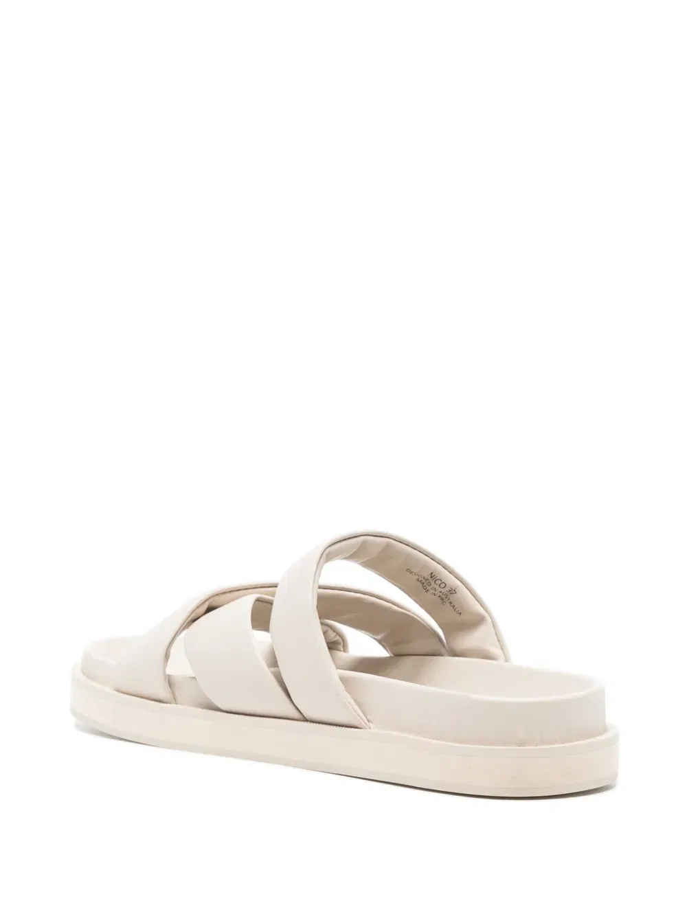 Nico crossover-strap leather slippers