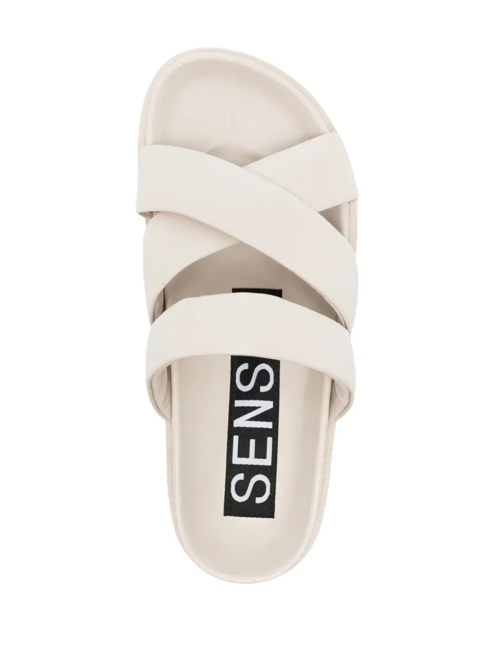 Nico crossover-strap leather slippers