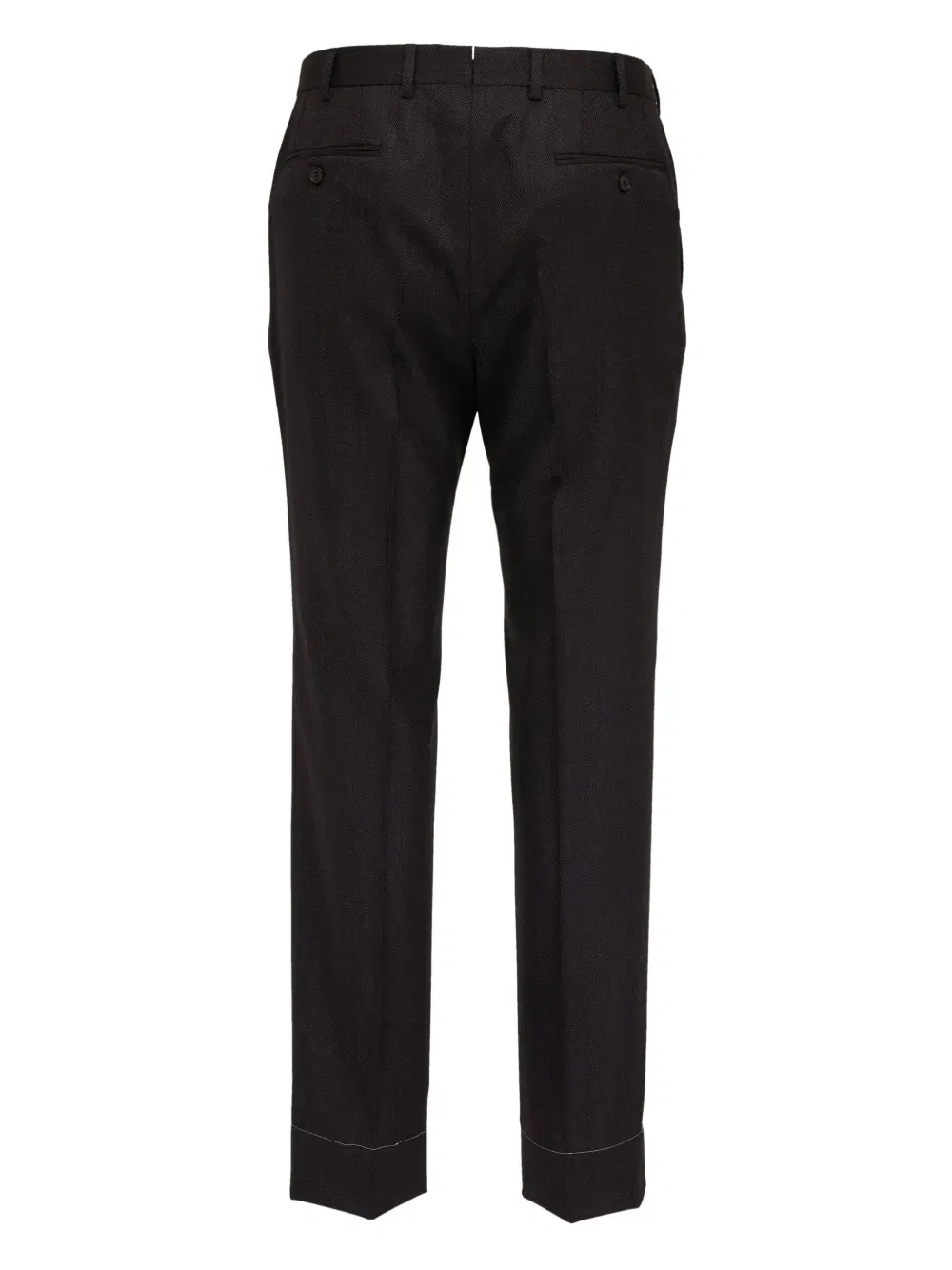 straight-leg tailored wool trousers