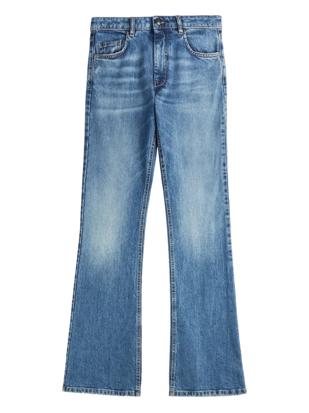 distressed-effect jeans