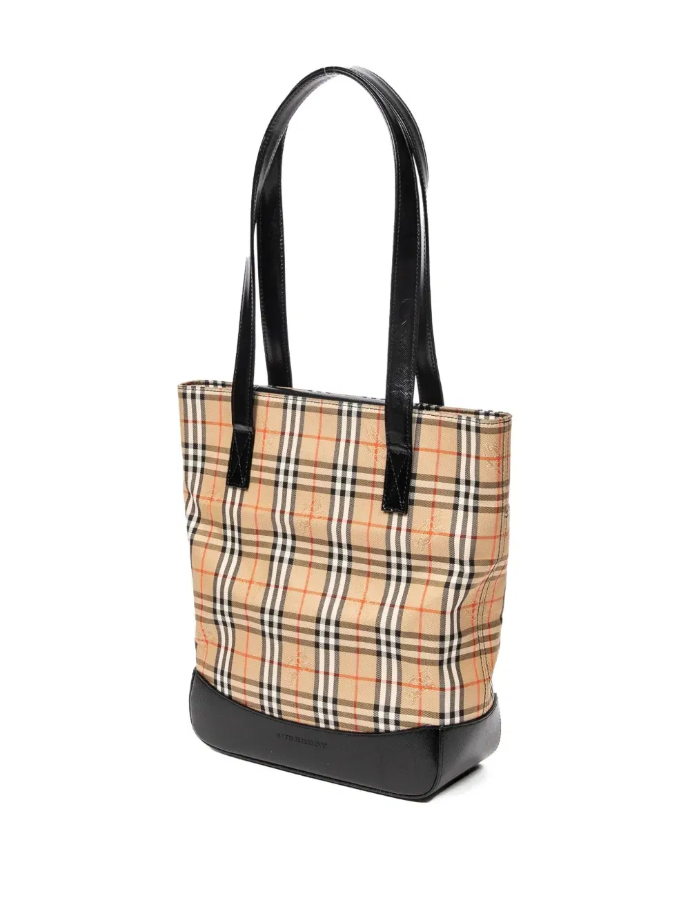 Check-pattern tote bag