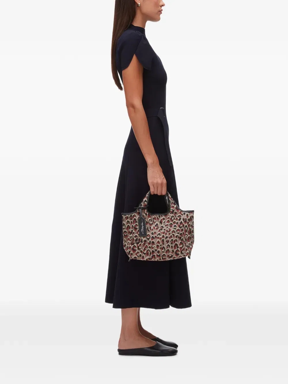 leopard-print tote bag