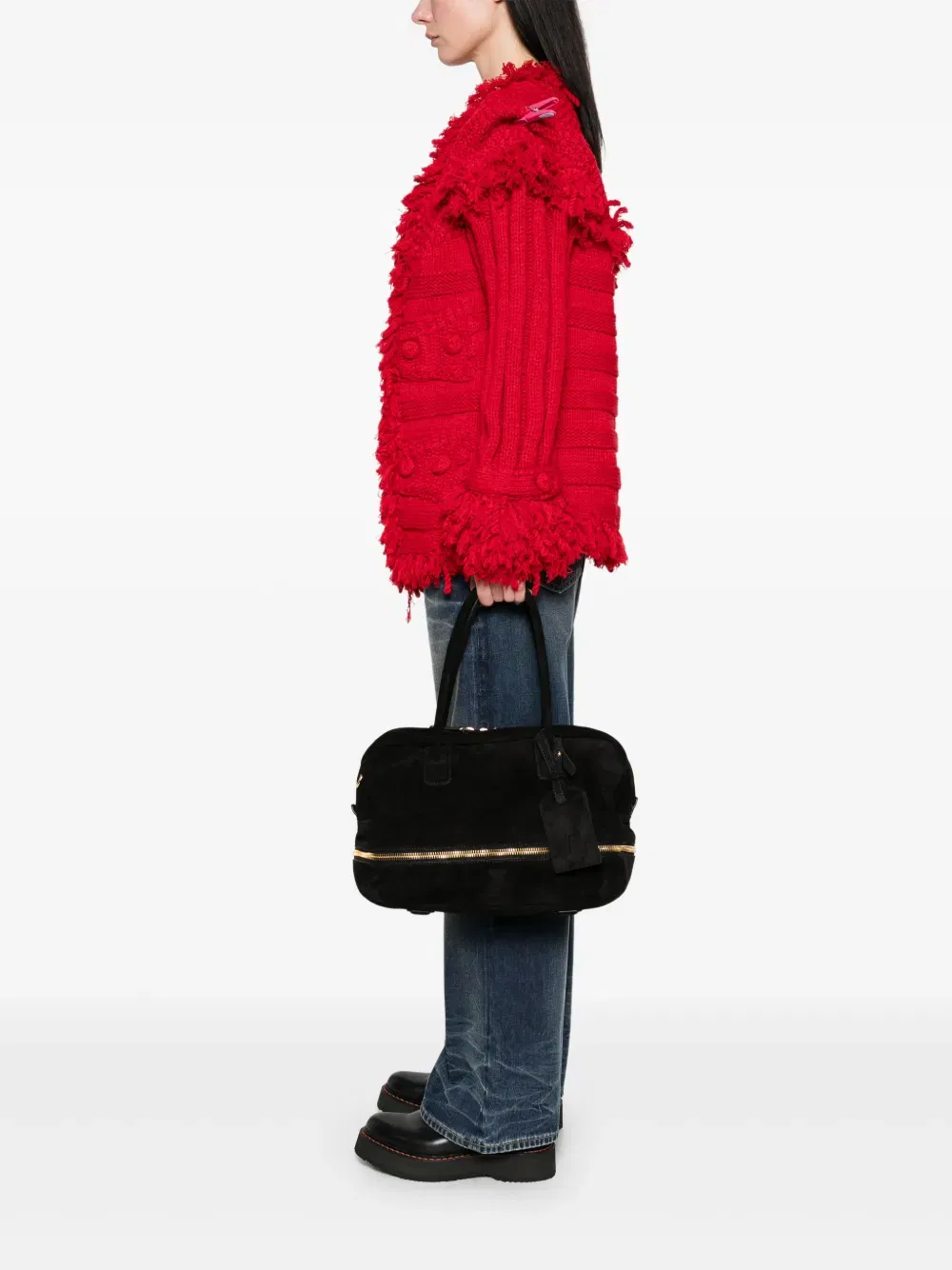 suede tote bag